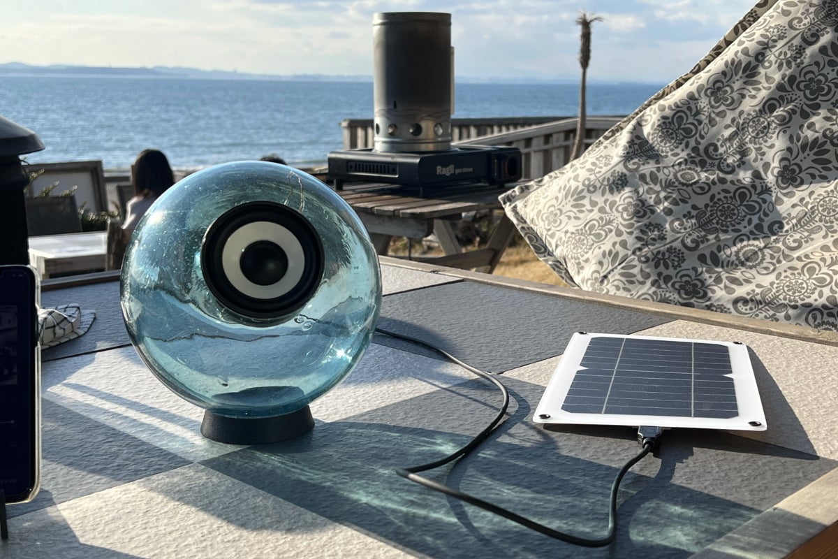 アンティークなガラス浮き球で響くBluetoothスピーカー 『Seaball