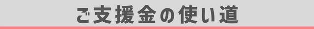 ご支援金の使い道