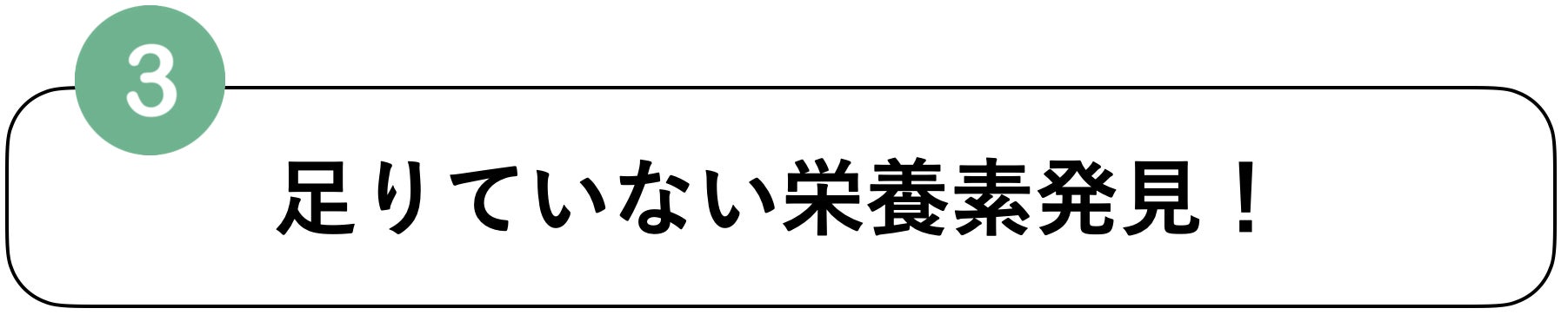 足りない栄養素発見!