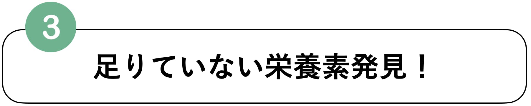 足りない栄養素発見！