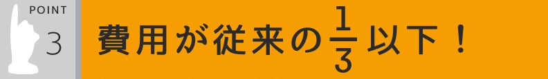 3.費用が従来の3分の1以下！