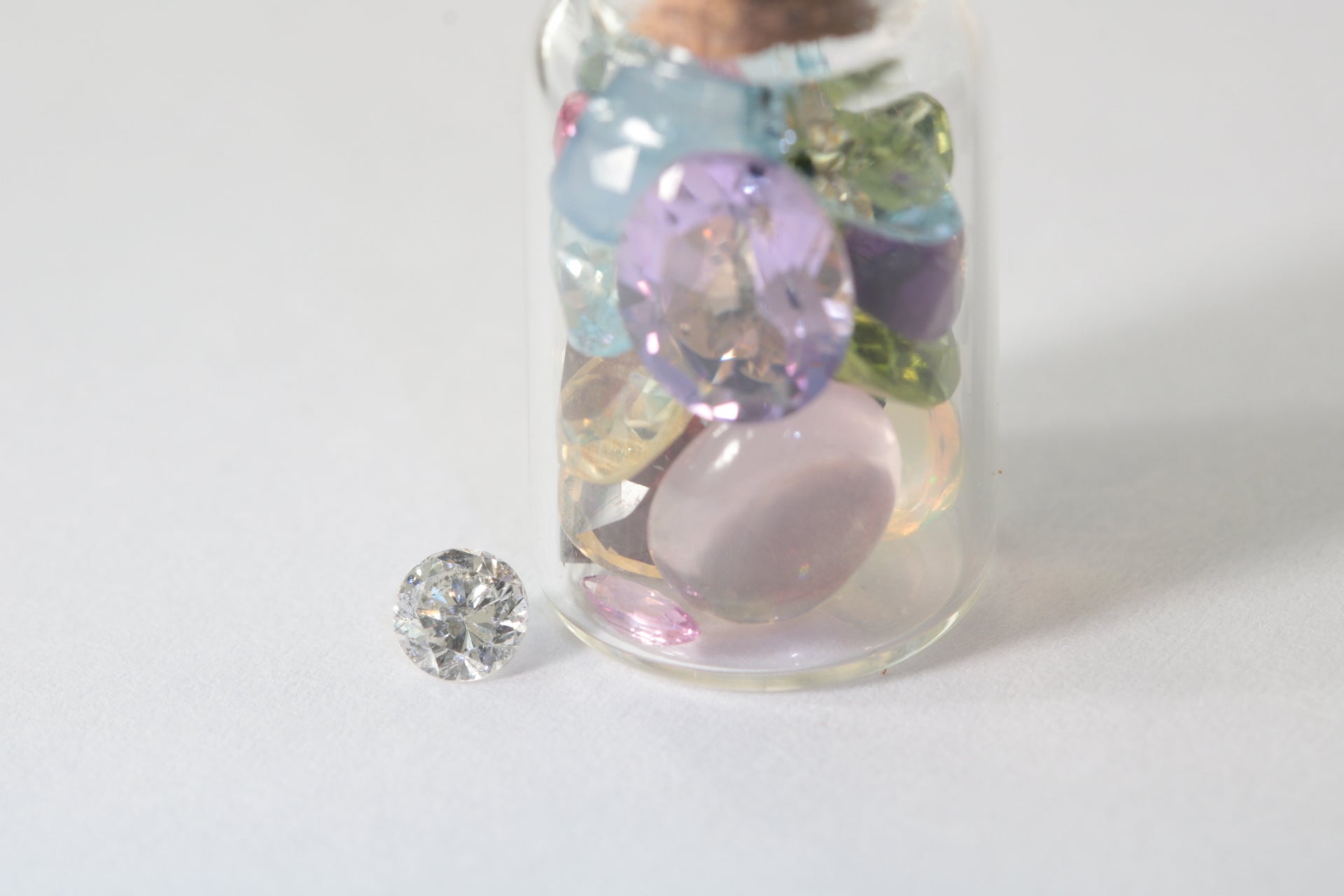 100円～】天然ダイヤ 0.524ct VERY LIGHT YELLOWISH BROWN I1 GOOD 