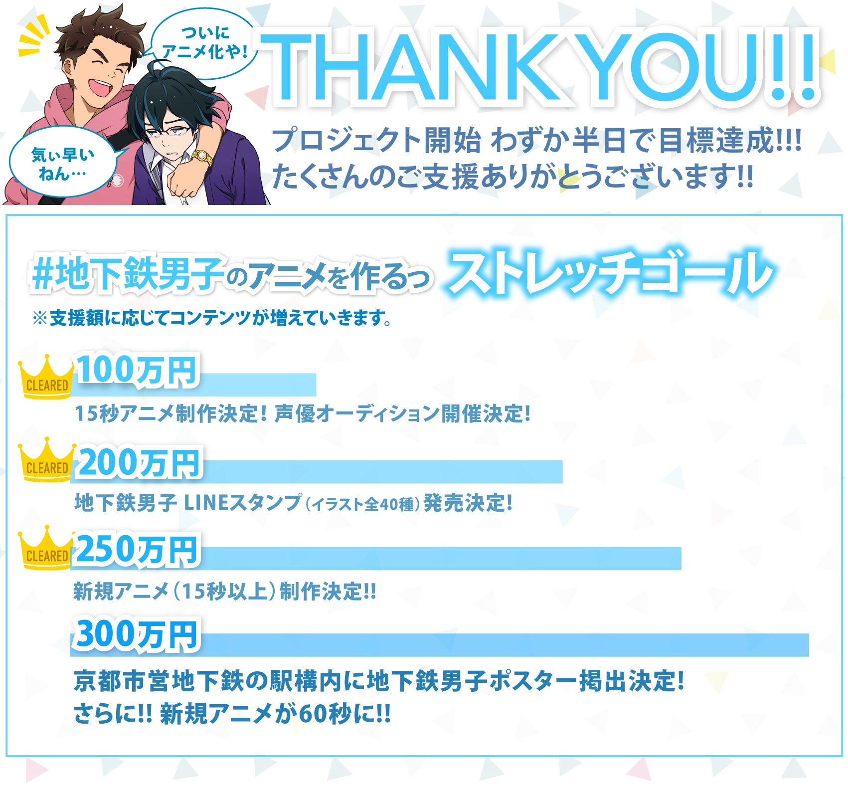 京都 地下鉄男子のアニメを作るっ 地下鉄に乗るっ Campfire キャンプファイヤー 京都 地下鉄男子のアニメを作るっ 地下鉄に乗るっ Campfire キャンプファイヤー