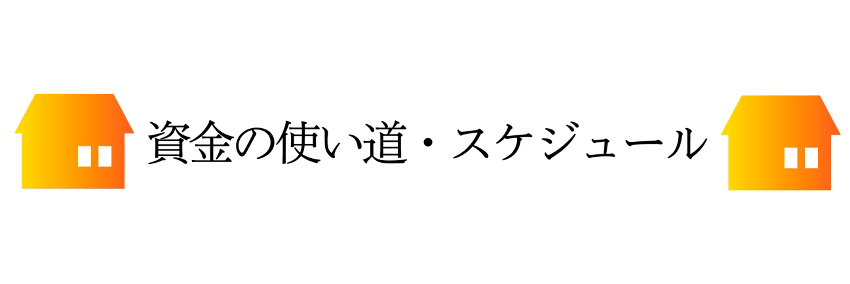 資金の使いみち・スケジュール