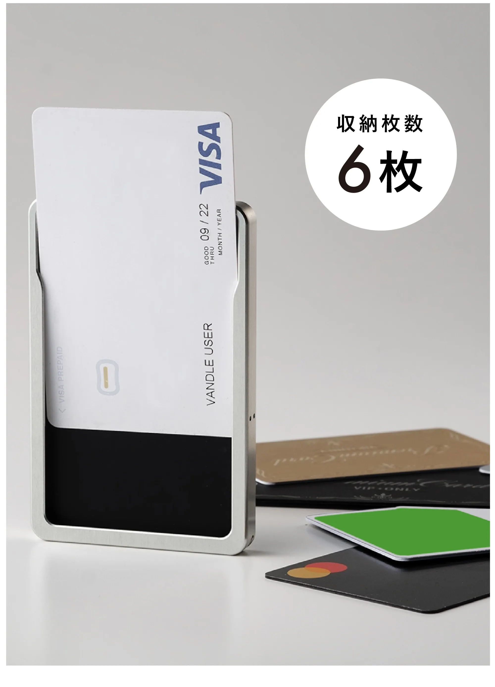 【次世代フレーム型】 両面からカードを出し入れできる!軽量で丈夫なアルミ製6枚収納カードケース | NIUM CLASSIC