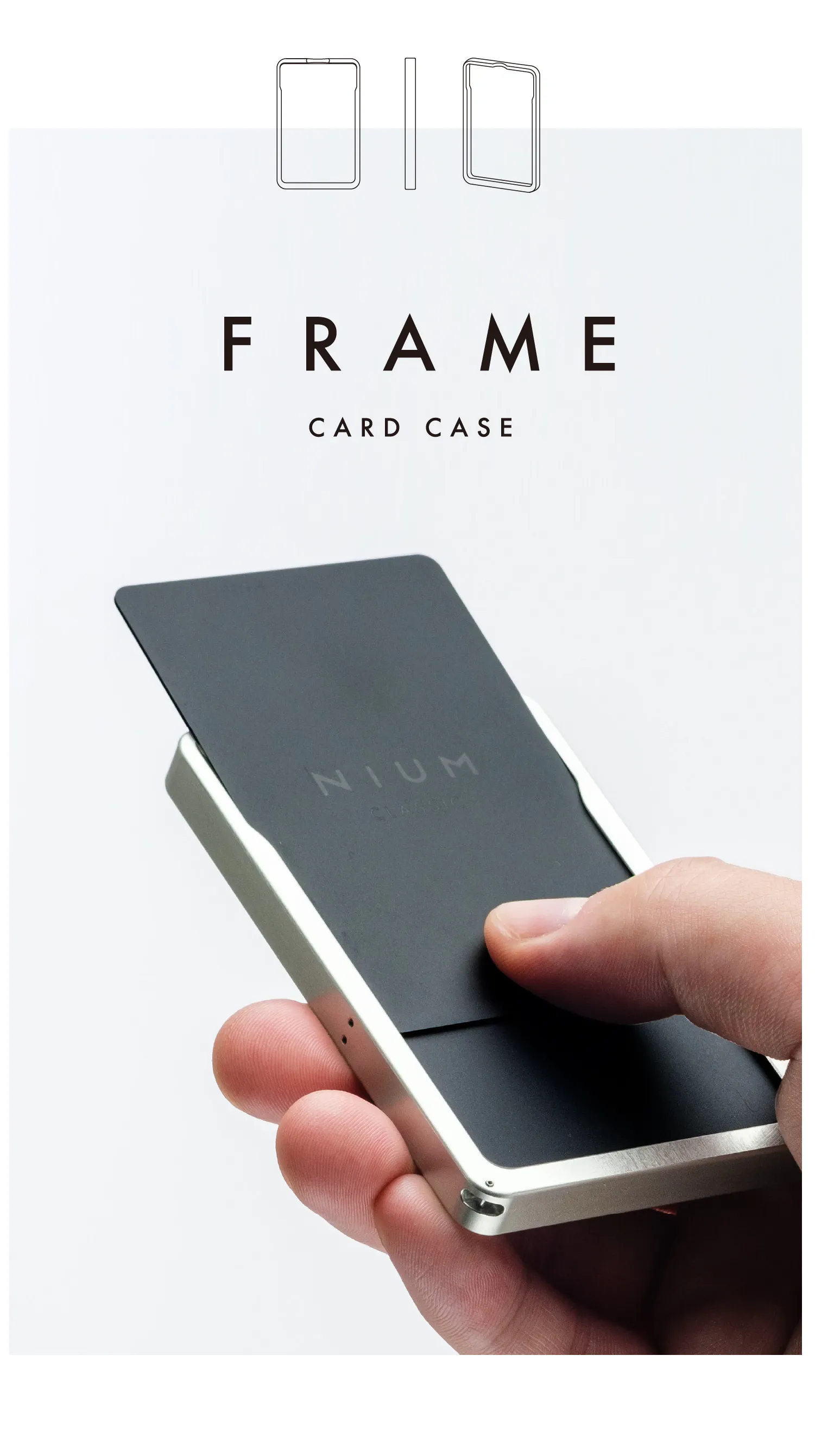 【次世代フレーム型】 両面からカードを出し入れできる!軽量で丈夫なアルミ製6枚収納カードケース | NIUM CLASSIC