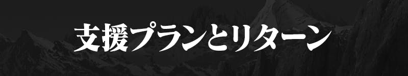 支援プランとリターン