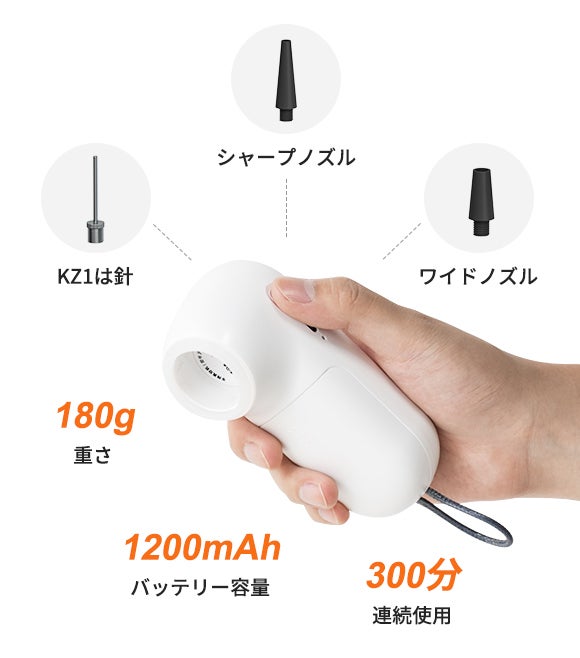 空気入れ＆空気抜きを楽々この1台で！ ミニ真空ポンプ「ZK1