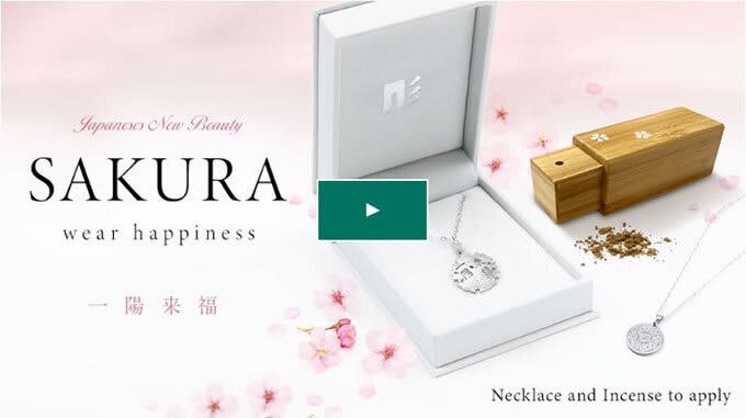New Japanese Beauty -SAKURA- Necklace & Lacquer incense