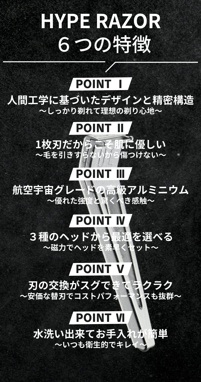 肌に優しい1枚刃カミソリ「HYPE Razor」で床屋のような剃りを自宅でも体験