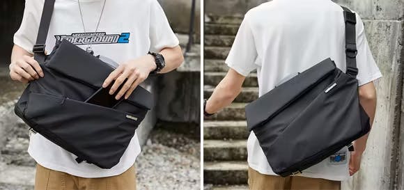 黒 2wayバッグ HESHI スリングバッグ ボディバッグ バッグ 多機能 黒 厳しく 2wayバッグ HESHI スリングバッグ ボディバッグ