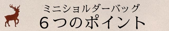 ミニショルダーバッグ６つのポイント