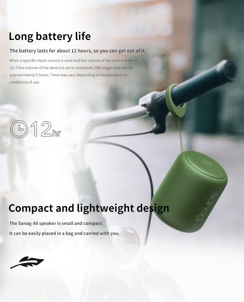 Bluetooth 5.0 防水ポータブルミニスピーカー 『SANAG X6』 - CAMPFIRE