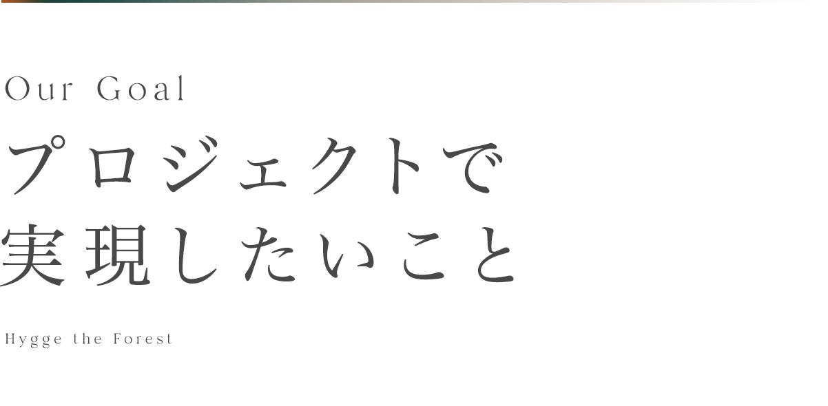 プロジェクトで実現したいこと