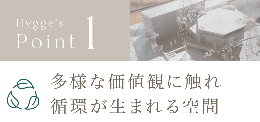 ポイント1.多様な価値観に触れ循環が生まれる空間