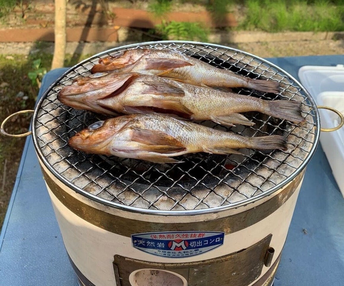 天然岩 切り出しコンロ - 調理器具