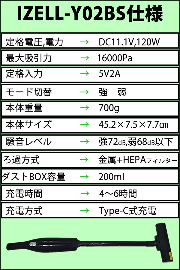 掃除が楽になる！片手サイズ700g＆超吸引力16000Paのハンディ掃除機