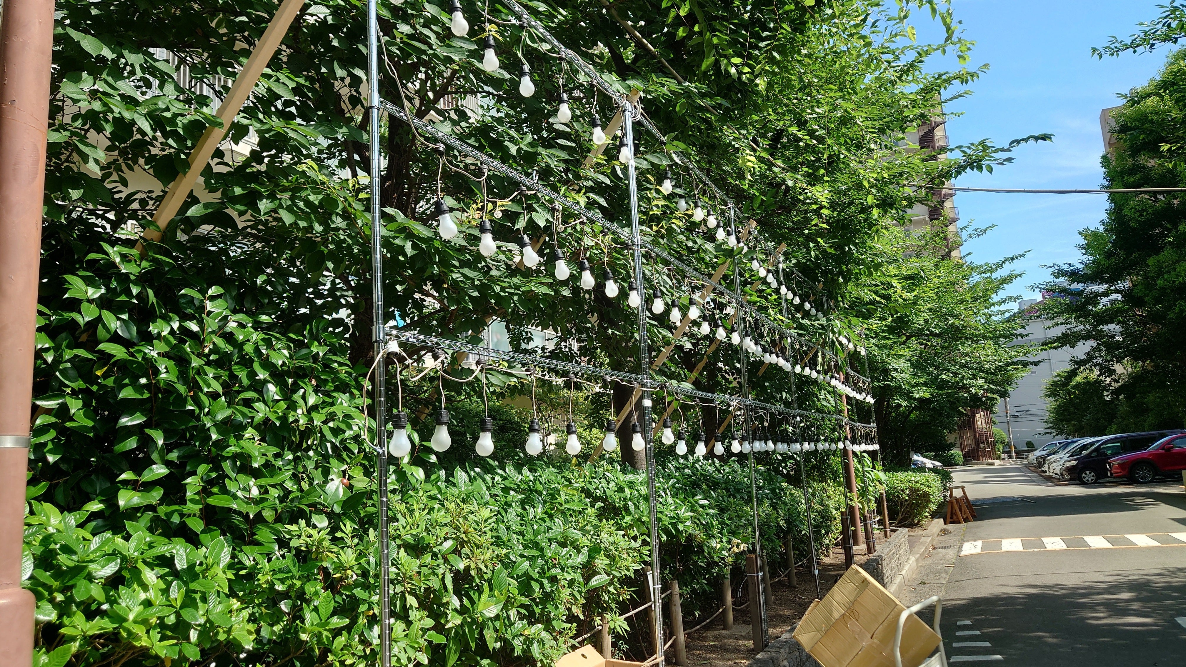 提灯を待つ架台