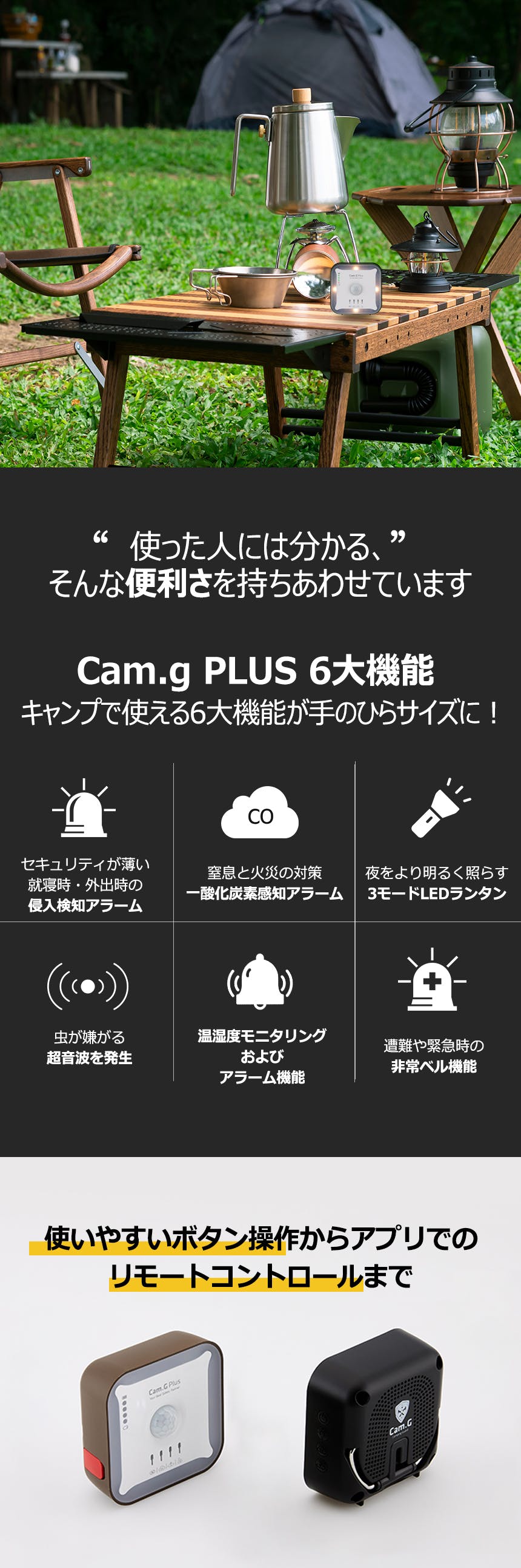 必携ギア】キャンプや車中泊で大活躍するマルチ警報器Cam.G PLUS V2