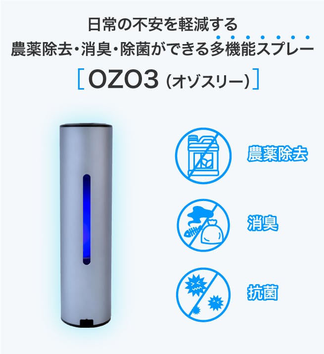 水道水が90秒でオゾン水に】農薬・臭い・雑菌・・・全ての心配をシュッ