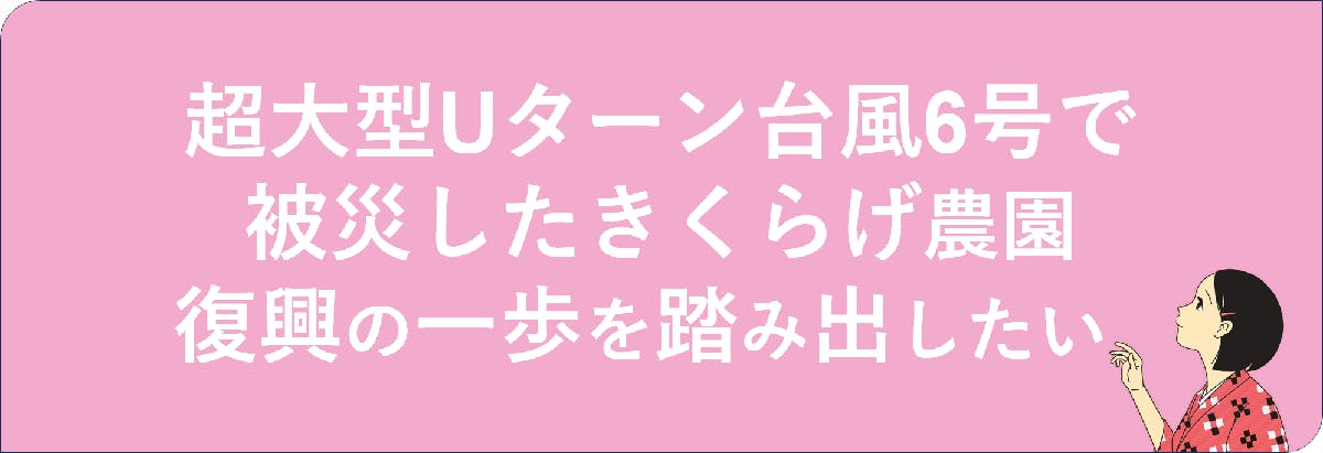 <h2>大型Uターン台風6号で被災したきくらげ農園、持続可能な復興の第一歩を皆様と踏み出したい</h2>