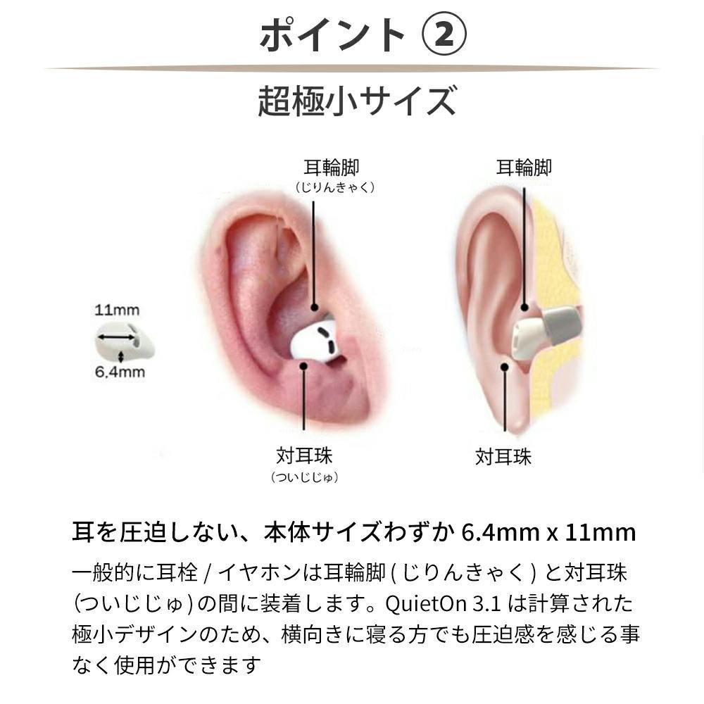 世界最小アクティブノイズキャンセル機能搭載デジタル耳栓「QuietOn 3.1