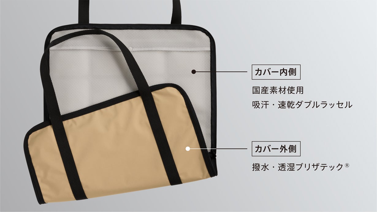 濡れたものの持ち歩きを快適に！消臭・乾燥機能付き、軽量やわらか