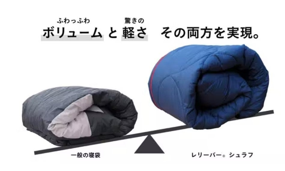 軽量・撥水】眠りのプロが贈る、多機能寝袋「レリーバー®シュラフ.Ver3
