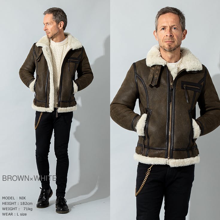 Seven for all mankind リアルムートン ライダーズ リアルムートン B-3