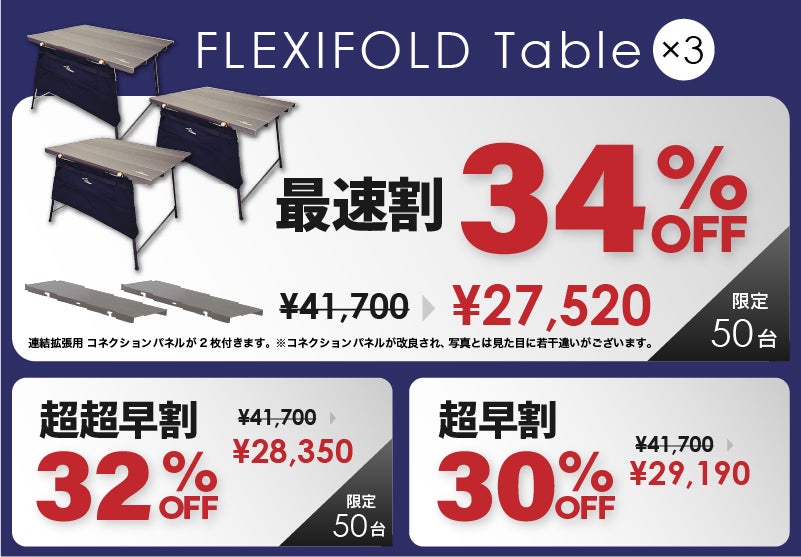超軽量でコンパクト！機能美を追求したテーブルギア、FLEXIFOLD Table