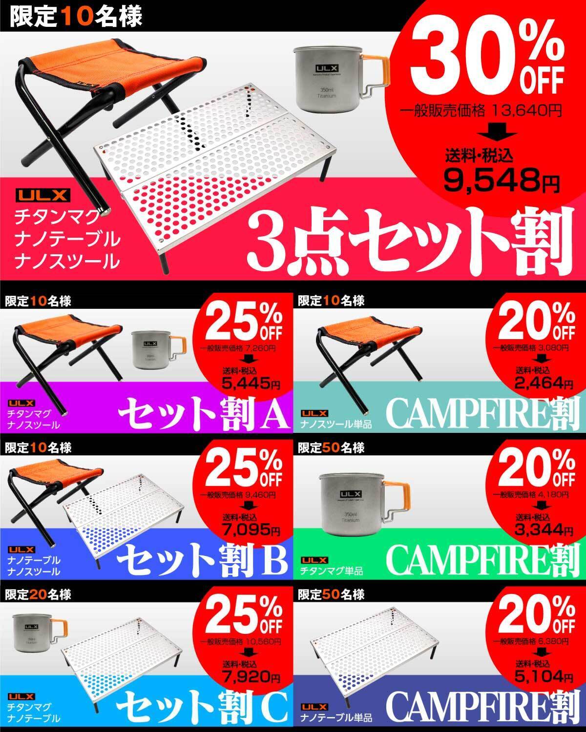超軽量ギアで快適ミニマムキャンプ！マグカップ・テーブル・イス
