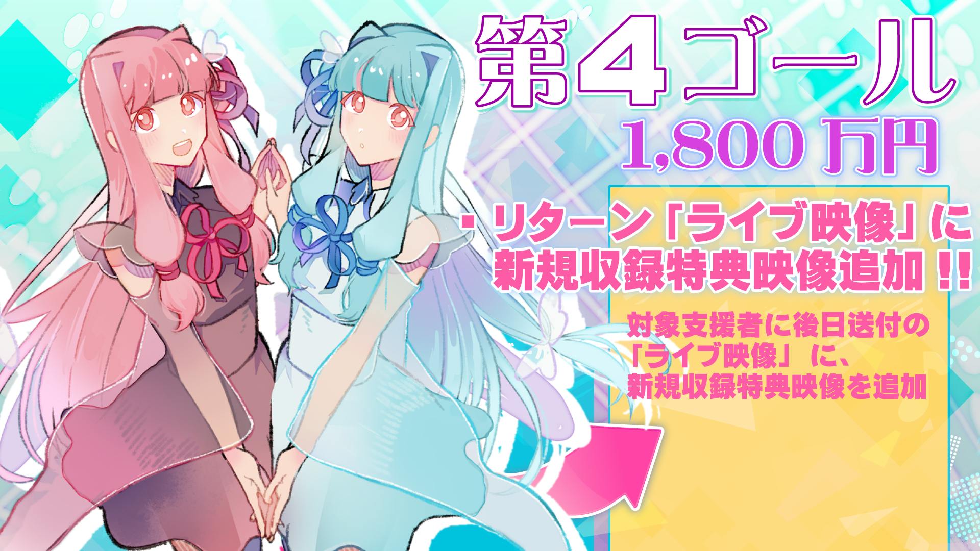 琴葉姉妹10周年記念 クラウドファンディング 返礼品 琴葉姉妹10周年を記念して初の公式ソロライブを実施したい