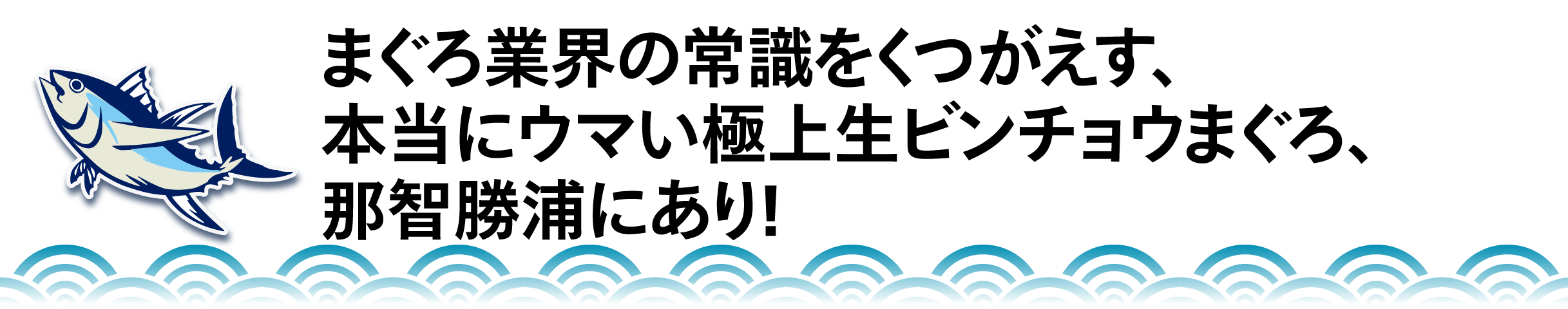 まぐろ業界の常識をくつがえす、 本当にウマい極上生ビンチョウまぐろ、 那智勝浦にあり！