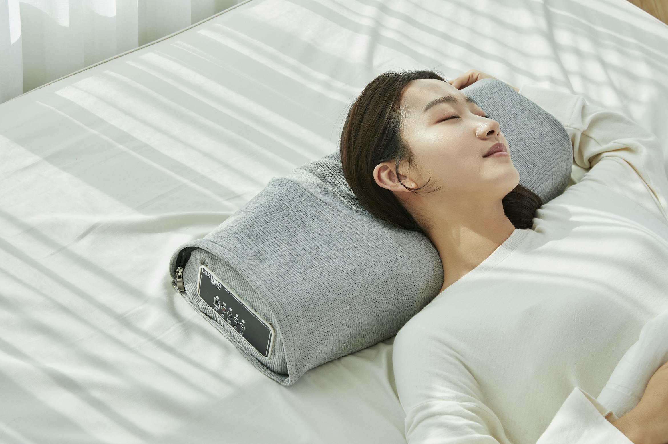 コットンシャワー 洗濯&調節可能 スマート 頸椎サポート枕 横向き寝
