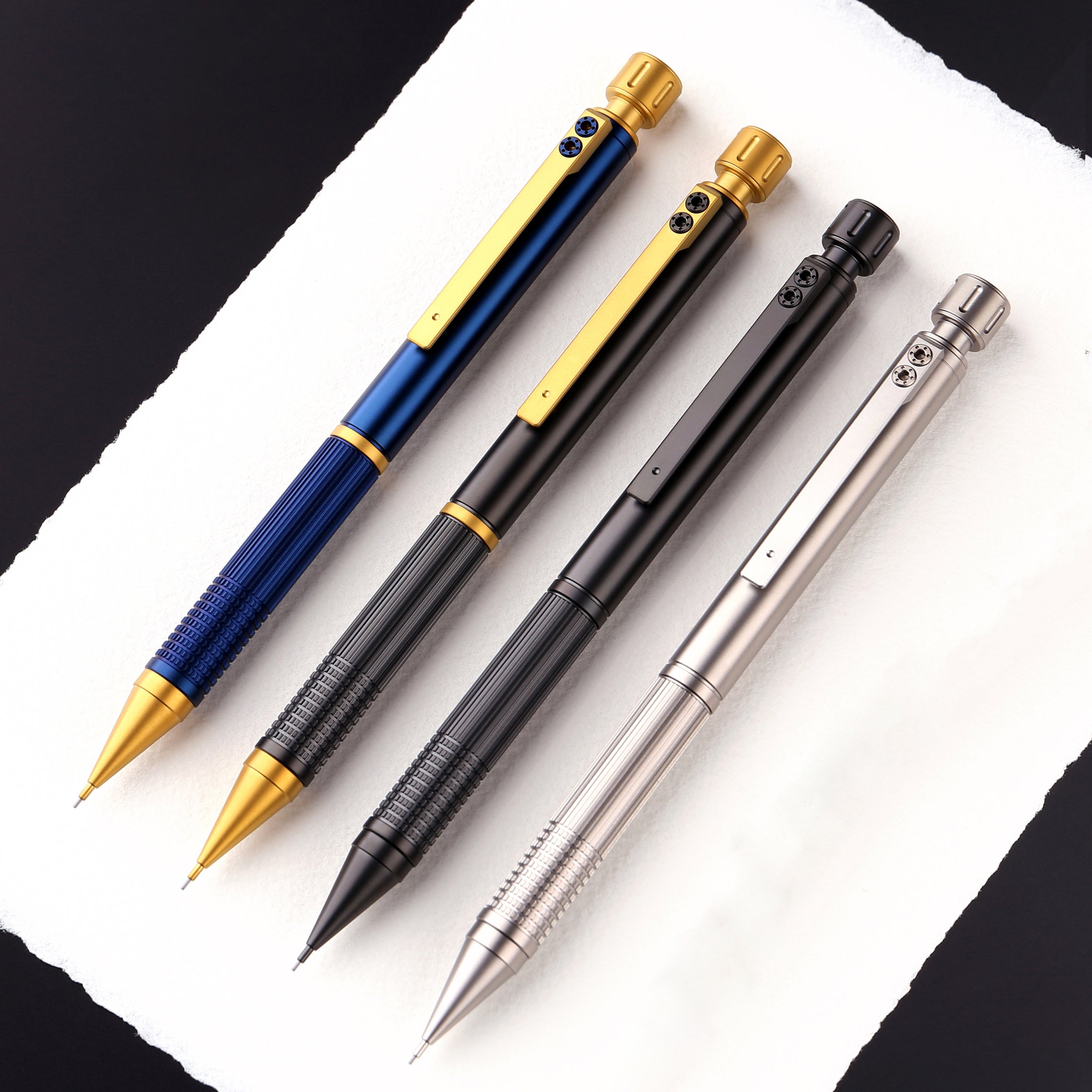 あ*す様 TJI チタン メカニカルペン 削り出しチタンの重厚感。工芸品的美しさのメカニカルシャーペン「TTi