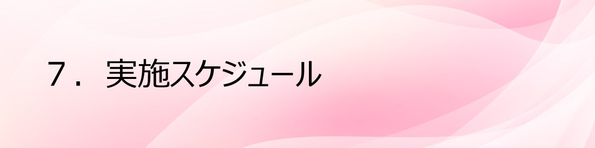 7.実施スケジュール