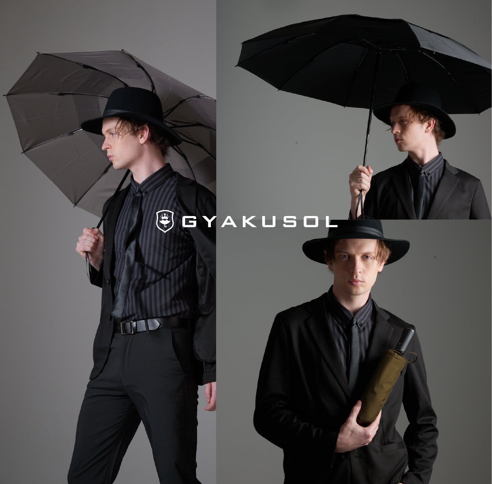 周りを濡らさない傘 『GYAKUSOL2.0』 逆さ折り畳み傘の最新版