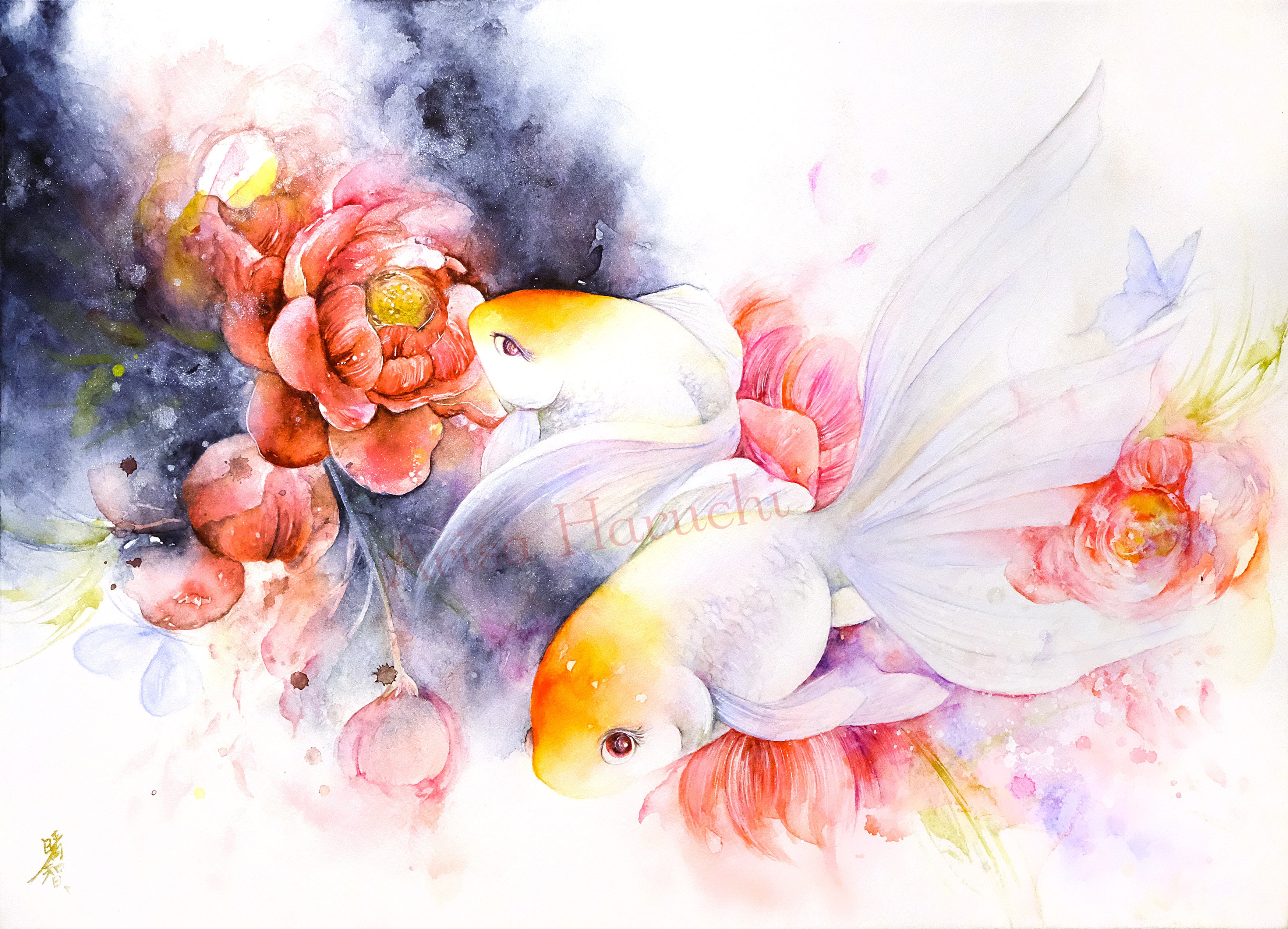 金魚作家 晴智ありさ】パリのアートフェアでの展示を成功させたい