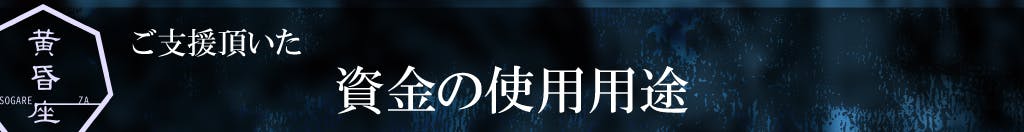 ご支援頂いた資金の使用用途