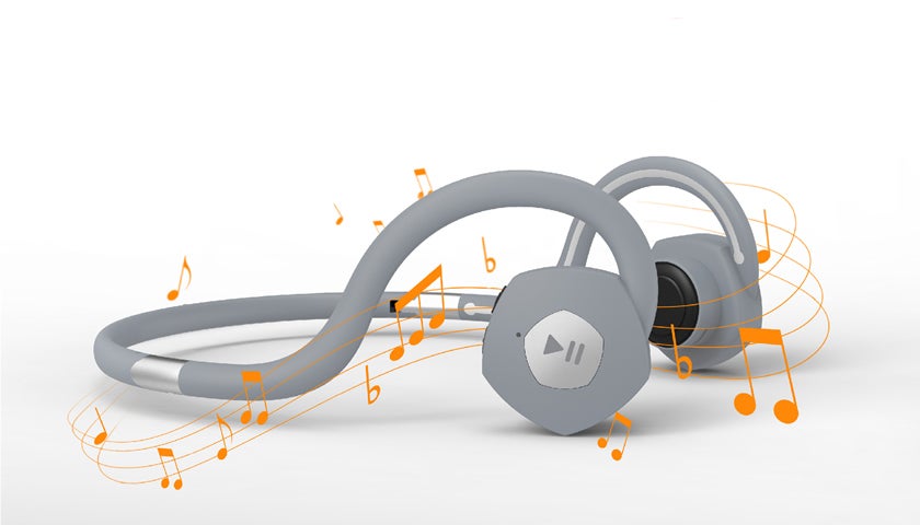 パッド張替済　伝聴研　聴覚トレーニング用ヘッドホン MP3内蔵タイプor聴こえの補助タイプ】耳を塞がない！骨伝導ヘッドホン