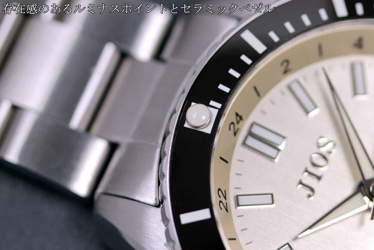 値下げしました【新品 未使用】JIOS 腕時計 GMT ダイバーズウォッチ 国産 GMT DIVER'S 104 グリーン 200M防水 ステンレスベルト | 【公式