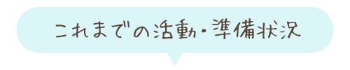 これまでの活動、準備状況