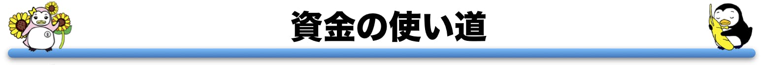 資金の使い道