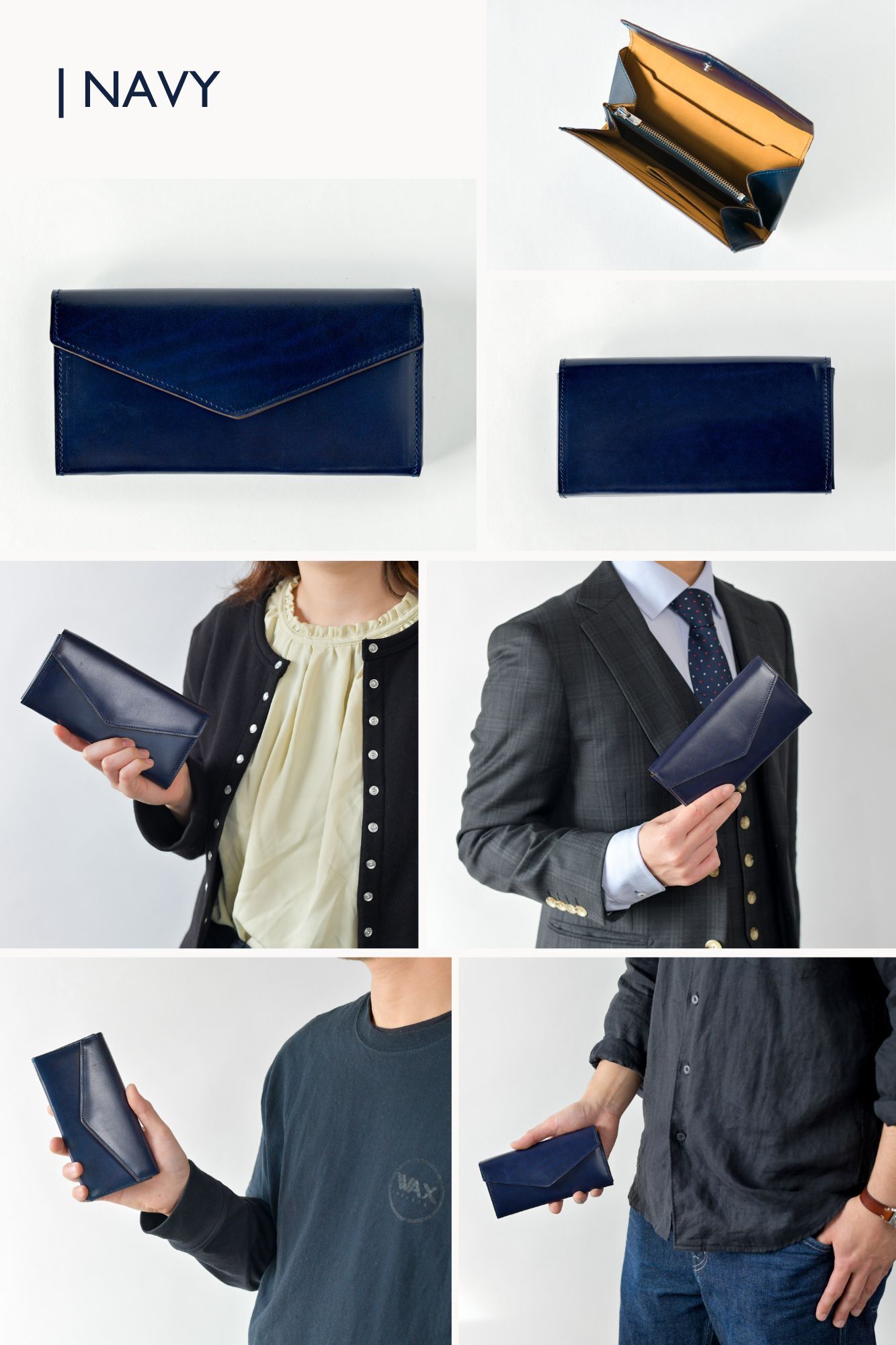 新進工房 極小フラップ長財布 フィセル コンパクト財布 薄型財布 ミニマム財布 財布職人が最小の限界に挑んだフラップ財布「ルガトーレザーで作る極小