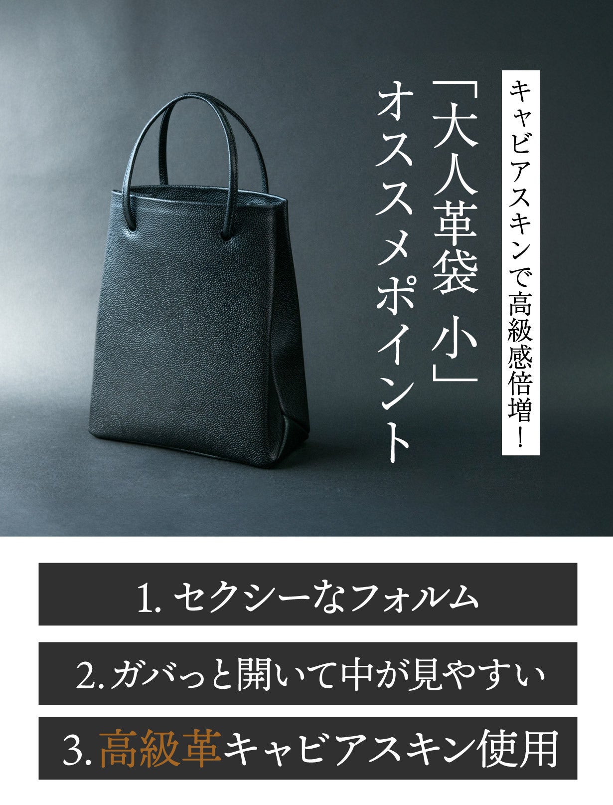 新品未使用 大人革袋 小 キャビアスキン フルオプション 新進工房
