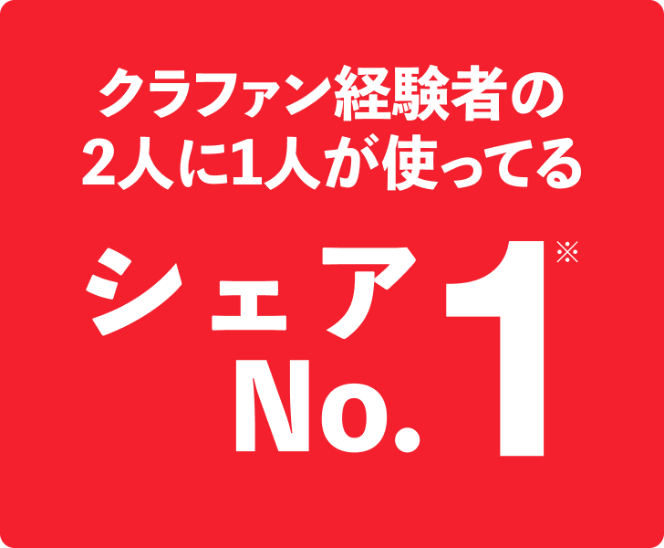 クラファン経験者の2人に1人が使ってる シェアNo.1