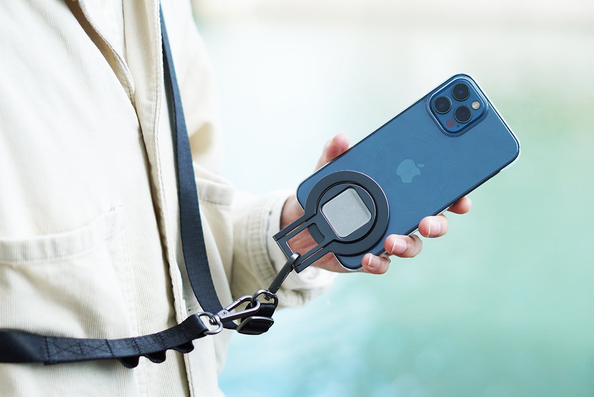 OMOFARB スマホショルダー ストラップ ラタン 片手1秒】スマホ着脱が超簡単!ショルダーストラップ GEAR Shoulder