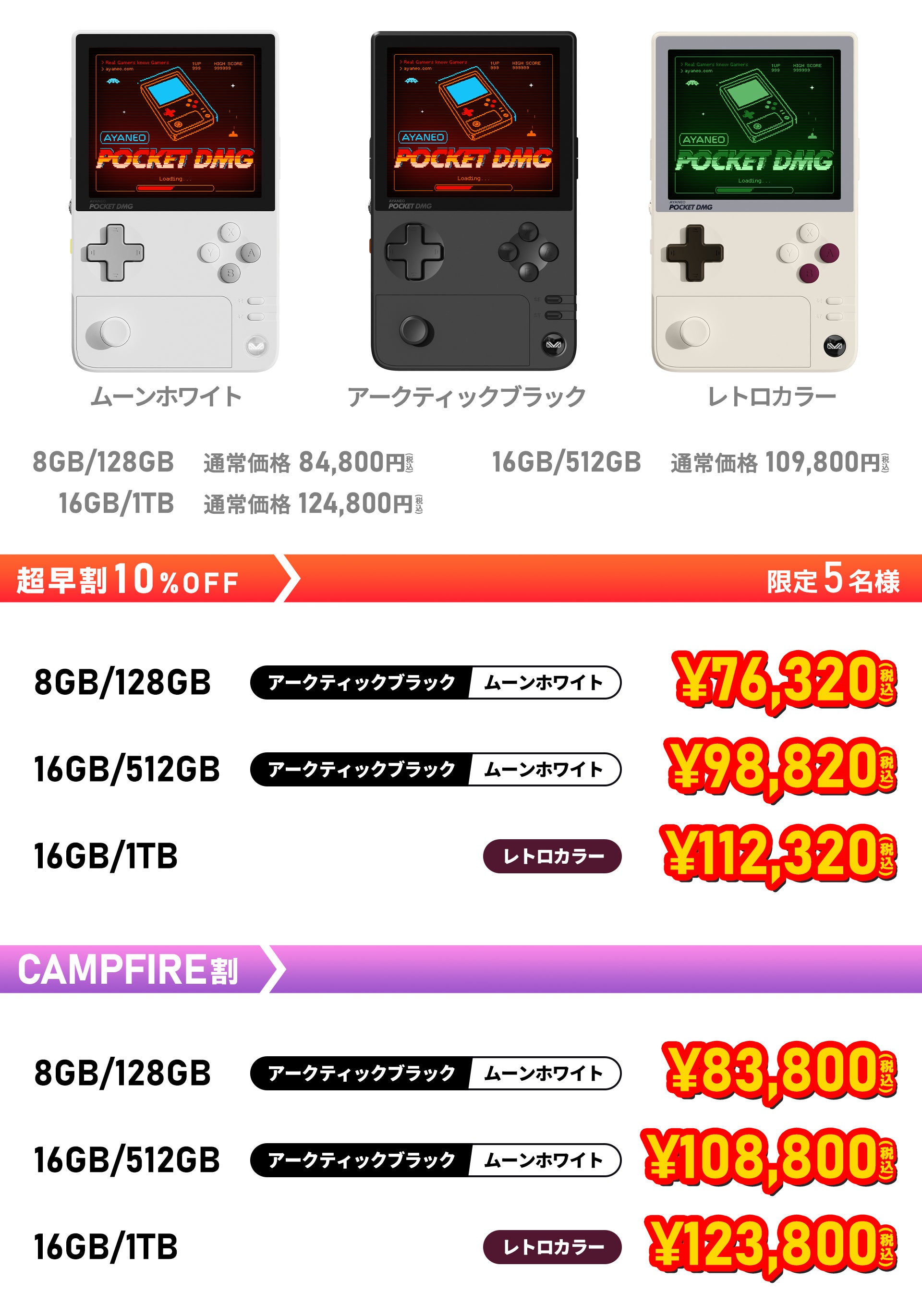 レトロゲーミングデバイス「AYANEO POCKET DMG」 - CAMPFIRE (キャンプ