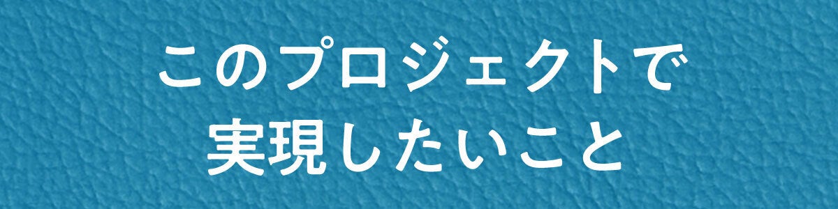 このプロジェクトで実現したいこと