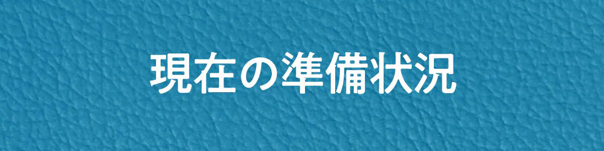現在の準備状況